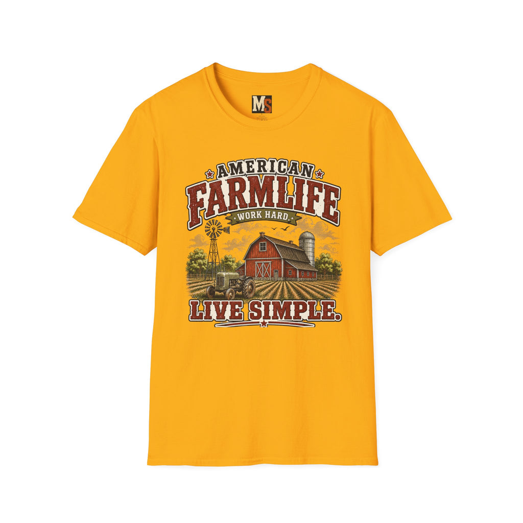American Farmlife - Work hard, live simple T-shirt