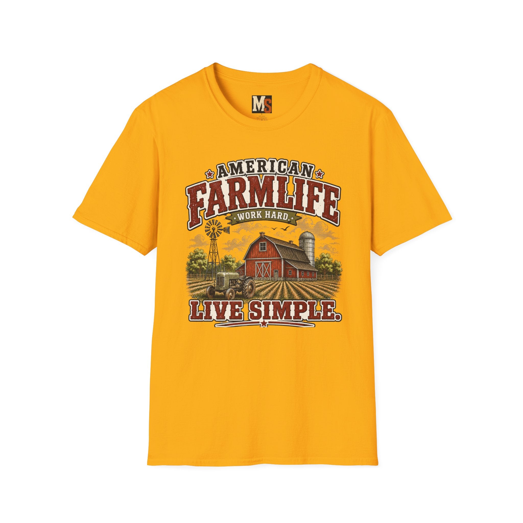 American Farmlife - Work hard, live simple T-shirt