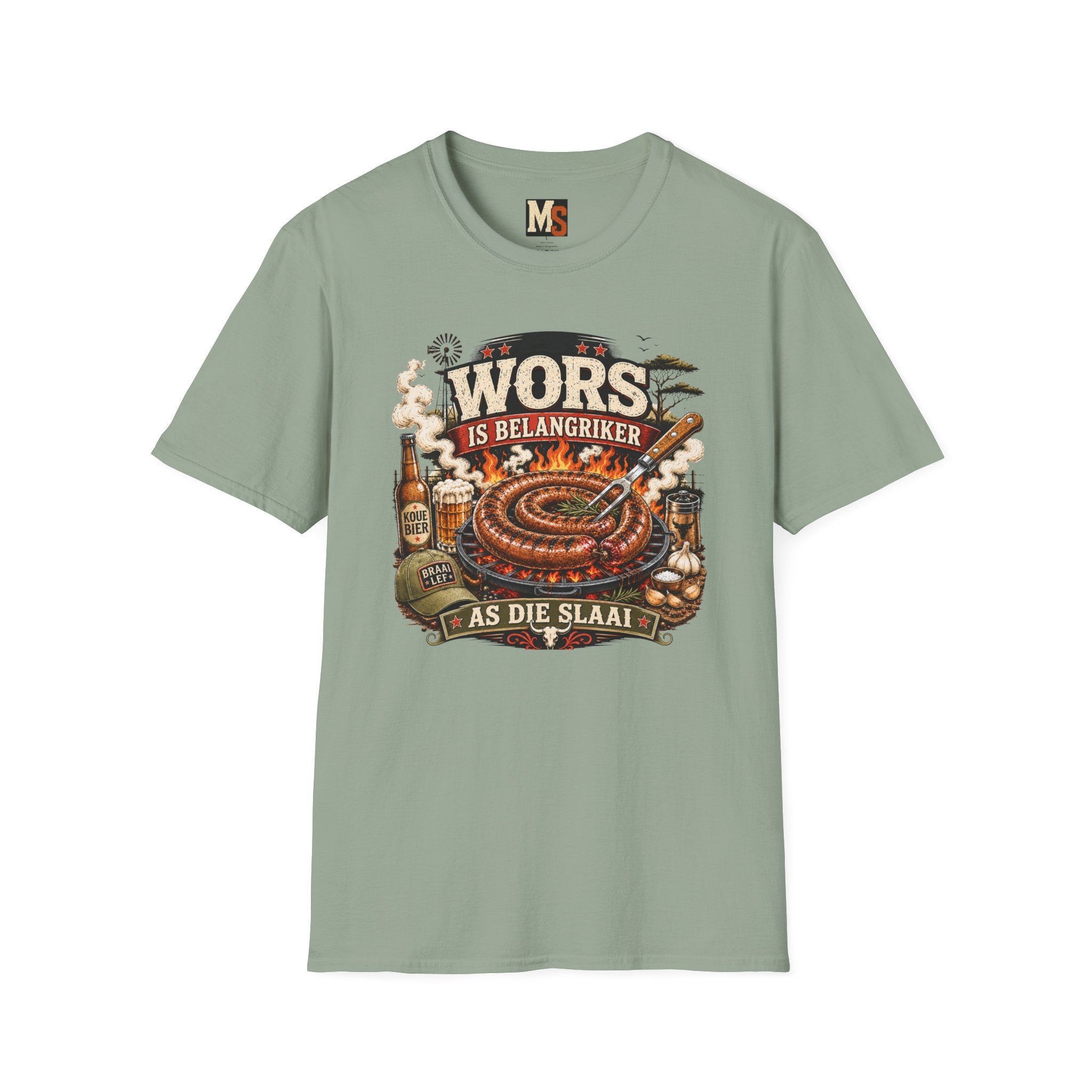 Wors is belangriker as die slaai t-shirt