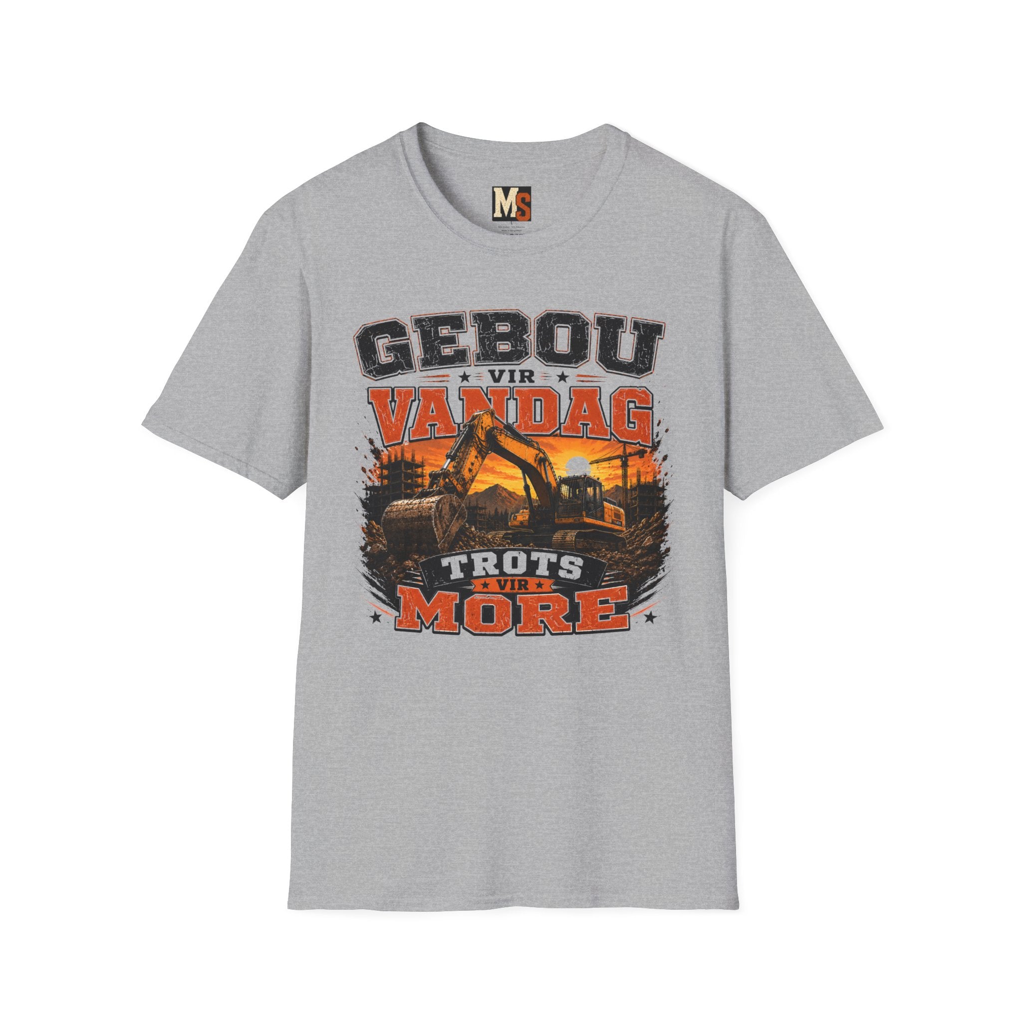 Gebou vir vandag, trots vir more T-shirt