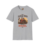 The Early Bird Drives Diesel T-Shirt — Vintage Tractor & Coffee Farmer Tee