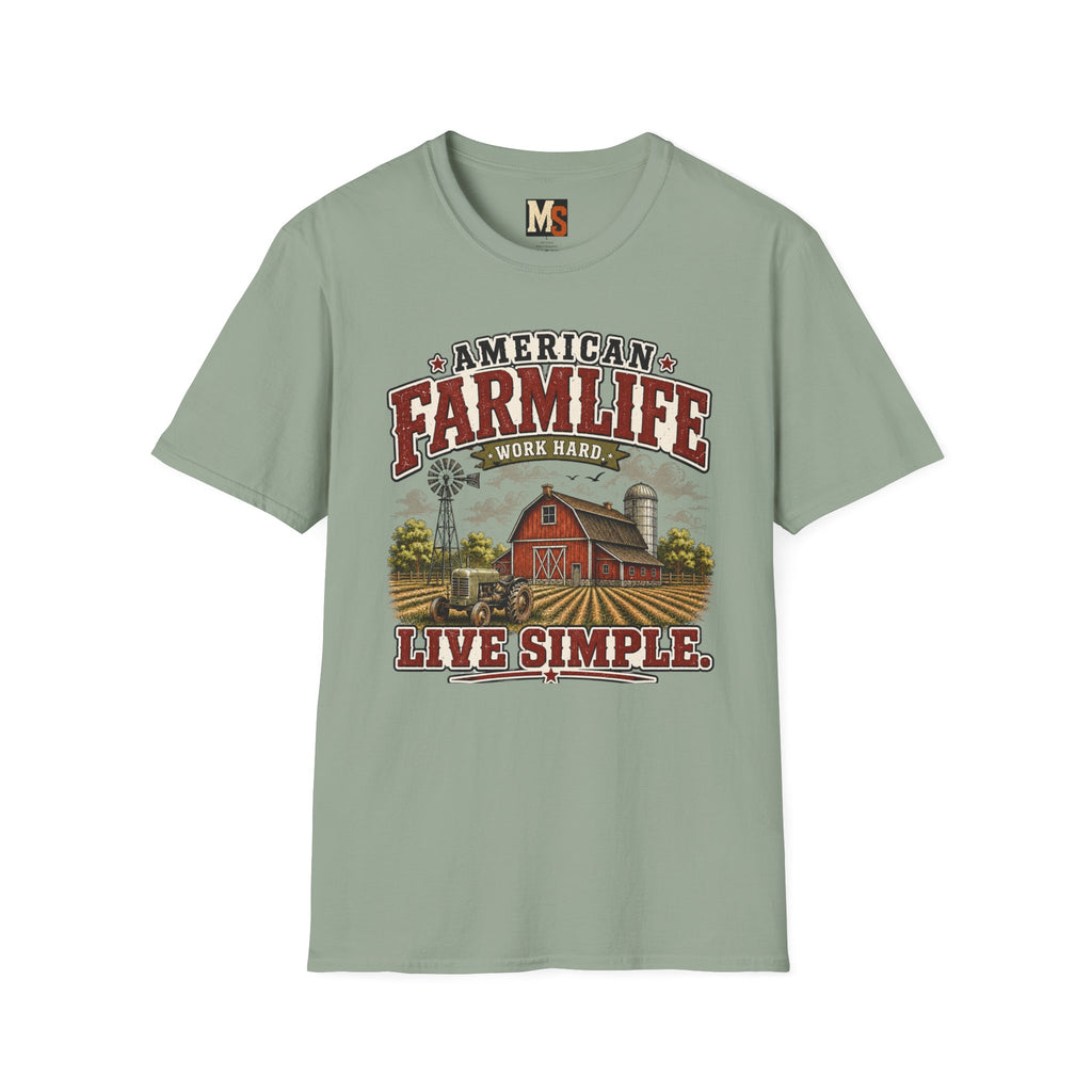 American Farmlife - Work hard, live simple T-shirt