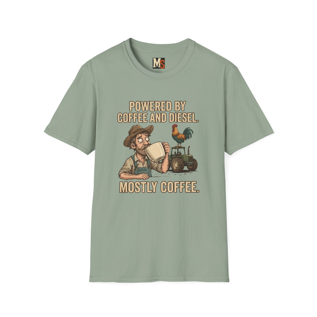 Powered by Coffee and Diesel - mostly coffee T-shirt