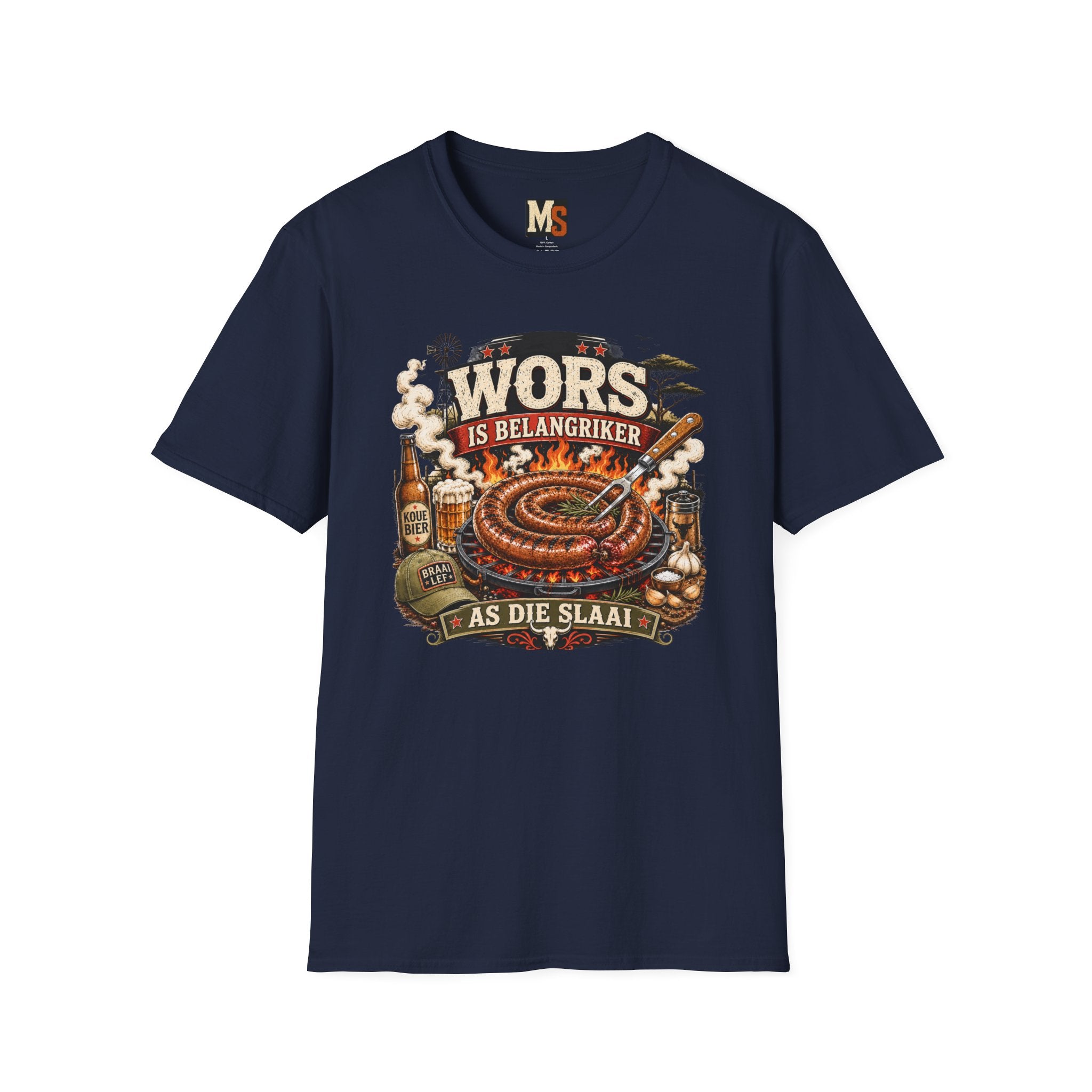 Wors is belangriker as die slaai t-shirt