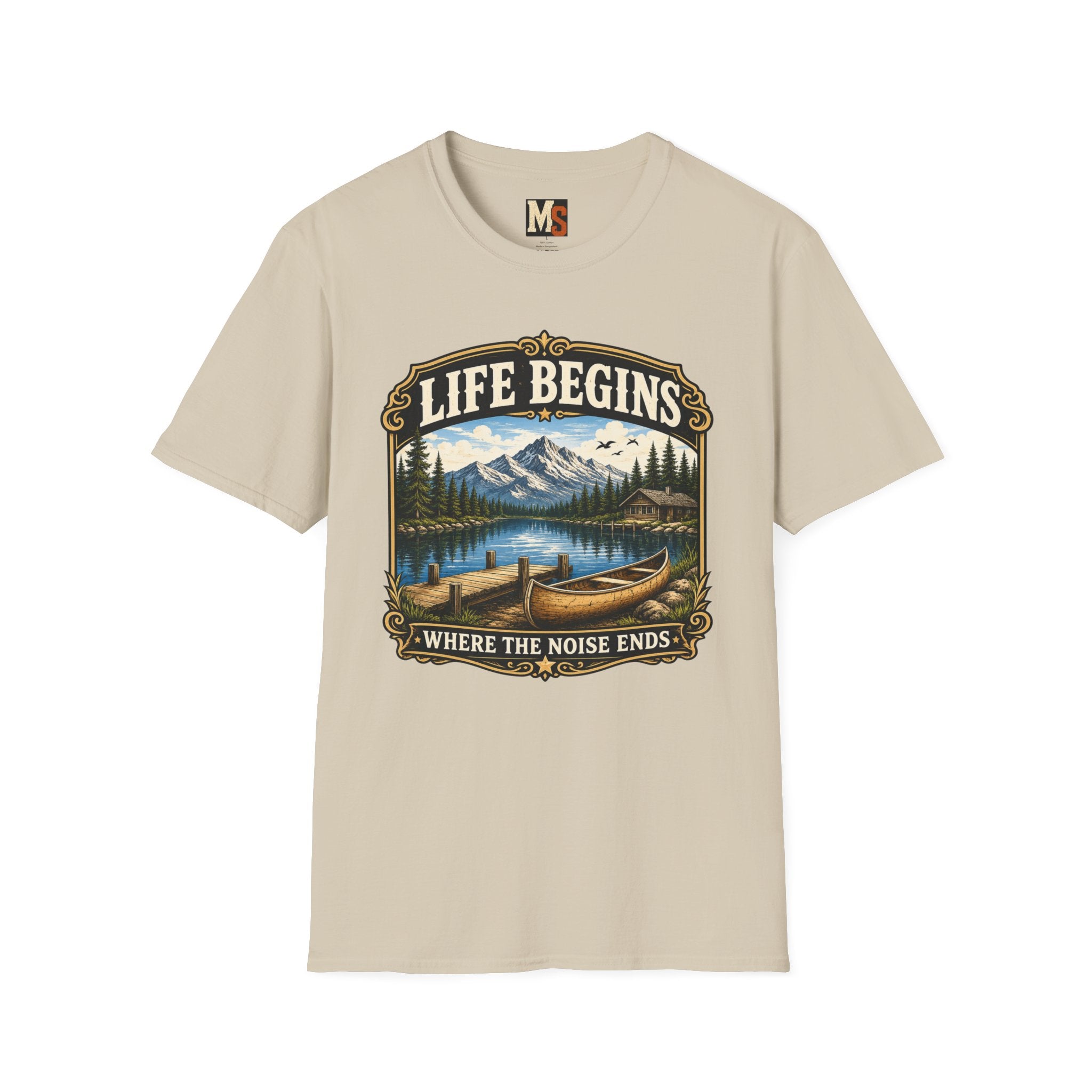 Life begins where the noise ends T-shirt