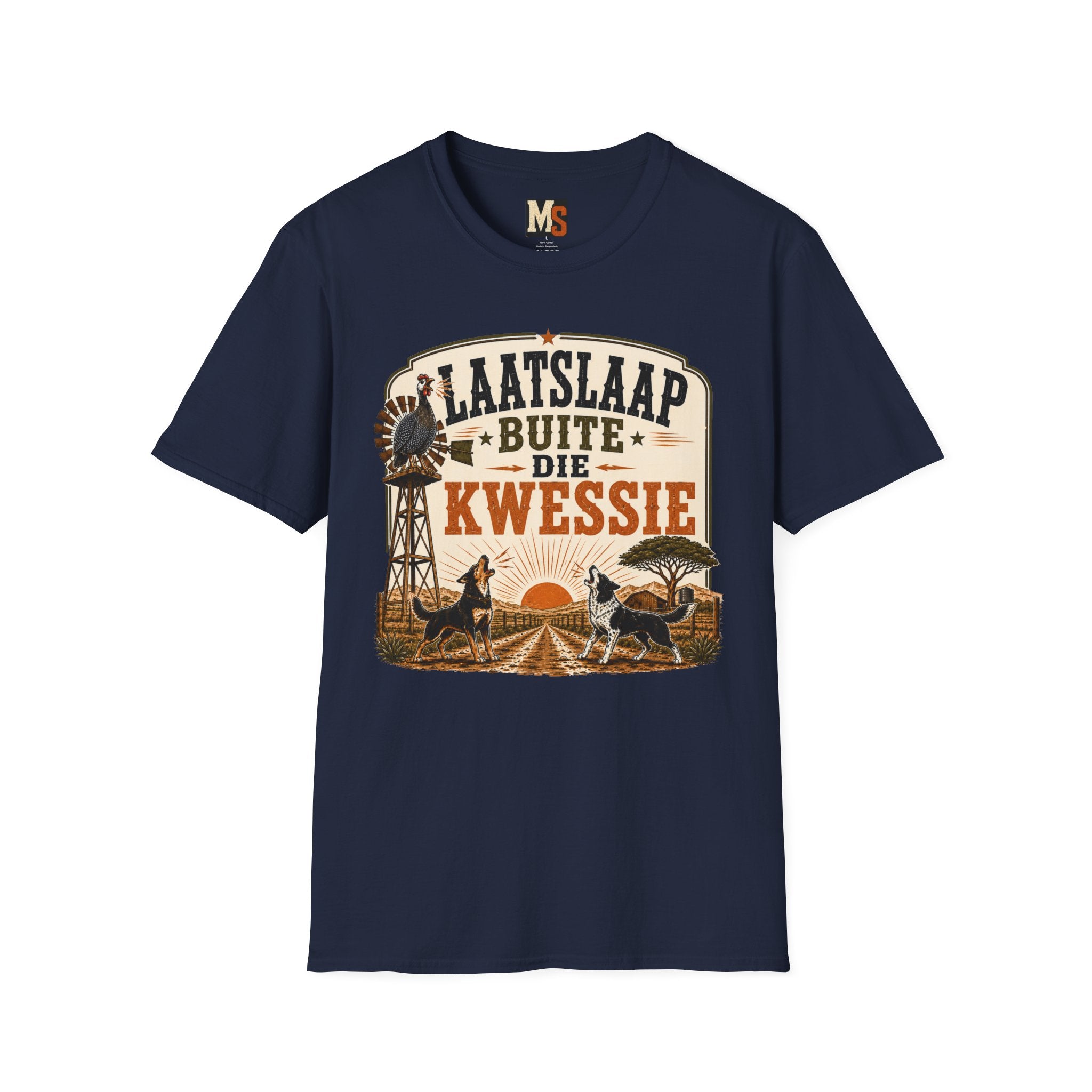 Laatslaap buite die kwessie T-shirt