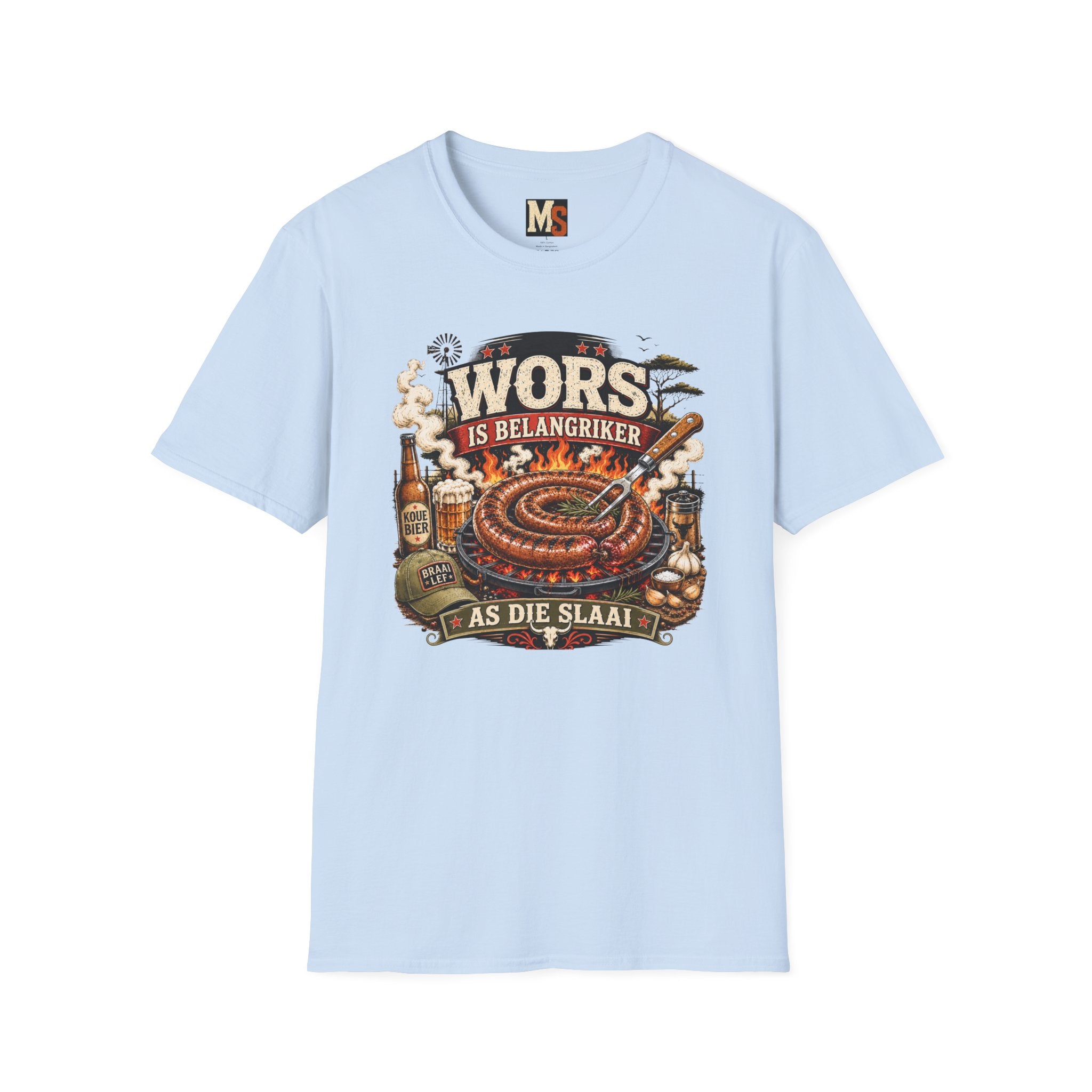 Wors is belangriker as die slaai t-shirt
