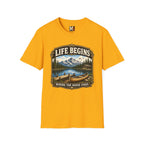 Life begins where the noise ends T-shirt