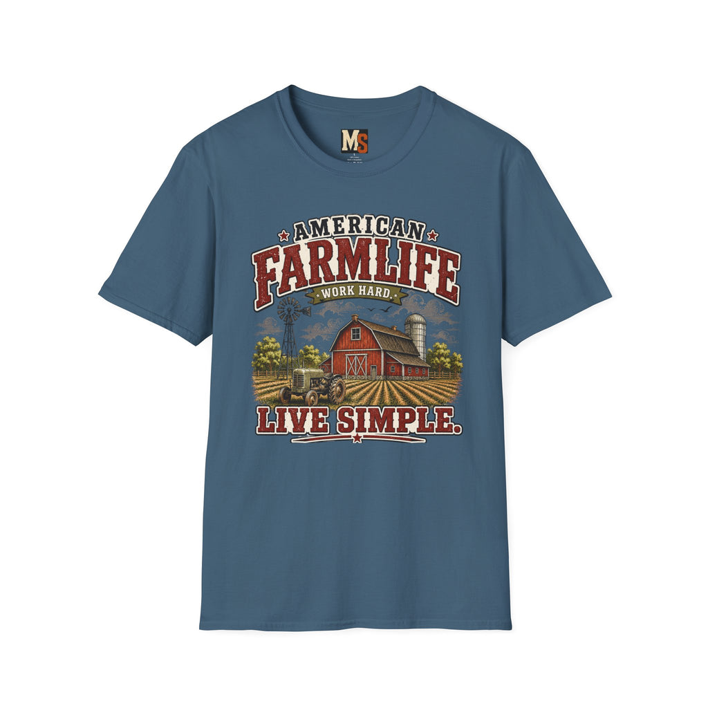 American Farmlife - Work hard, live simple T-shirt