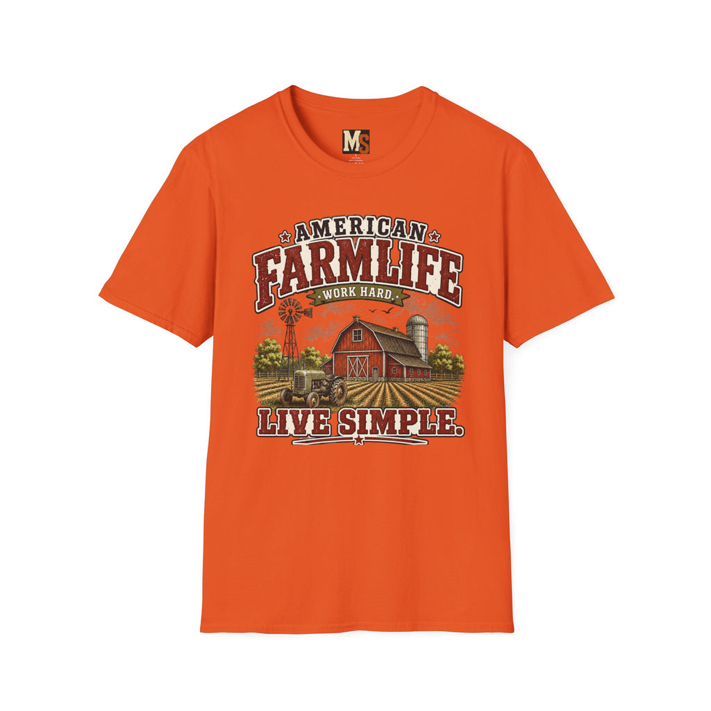 American Farmlife - Work hard, live simple T-shirt