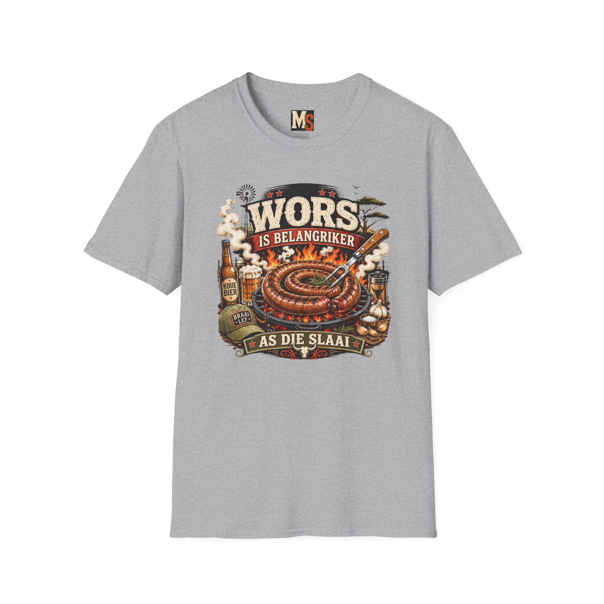 Wors is belangriker as die slaai t-shirt