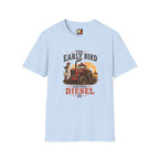 The Early Bird Drives Diesel T-Shirt — Vintage Tractor & Coffee Farmer Tee
