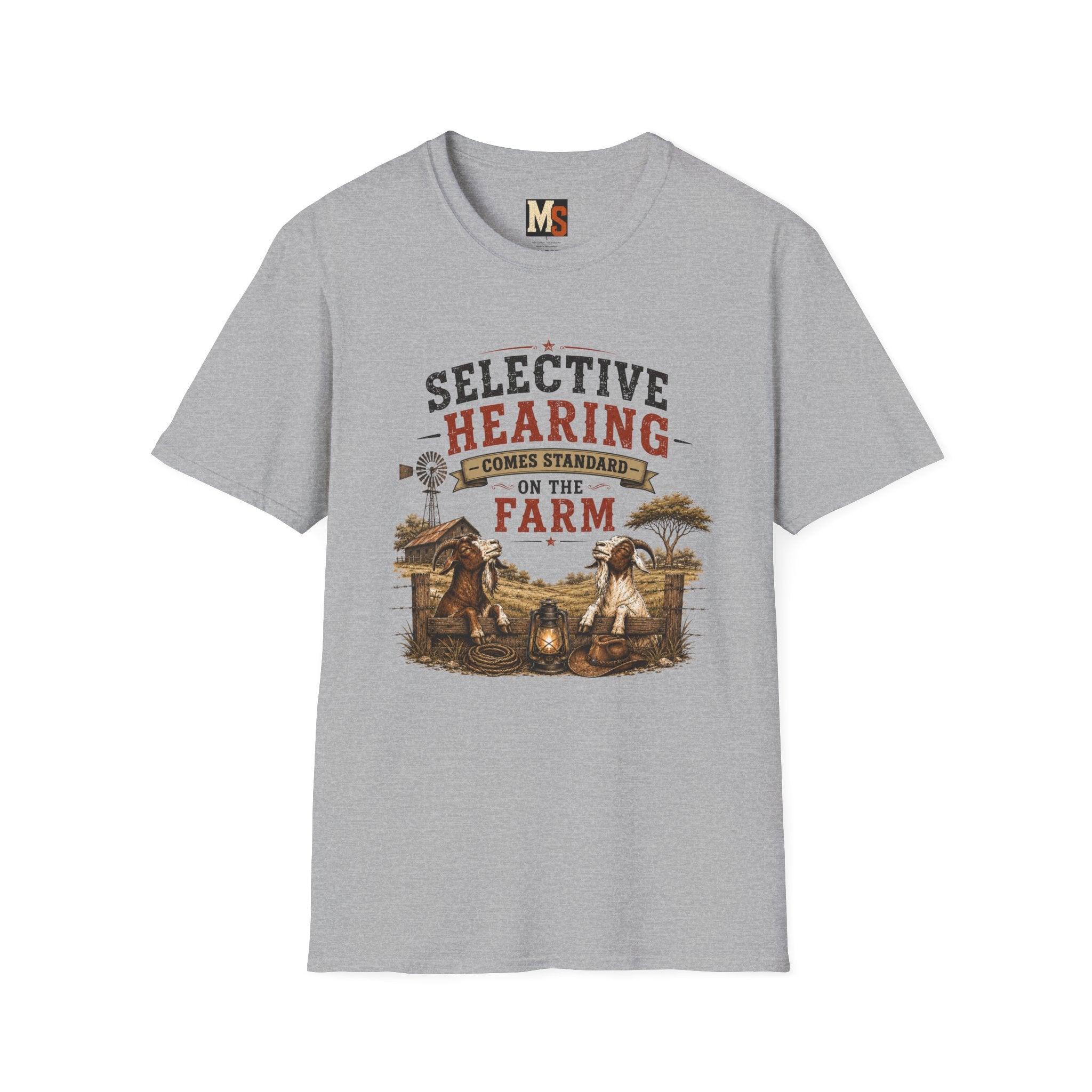 Selective hearing comes standard on the farm T-shirt