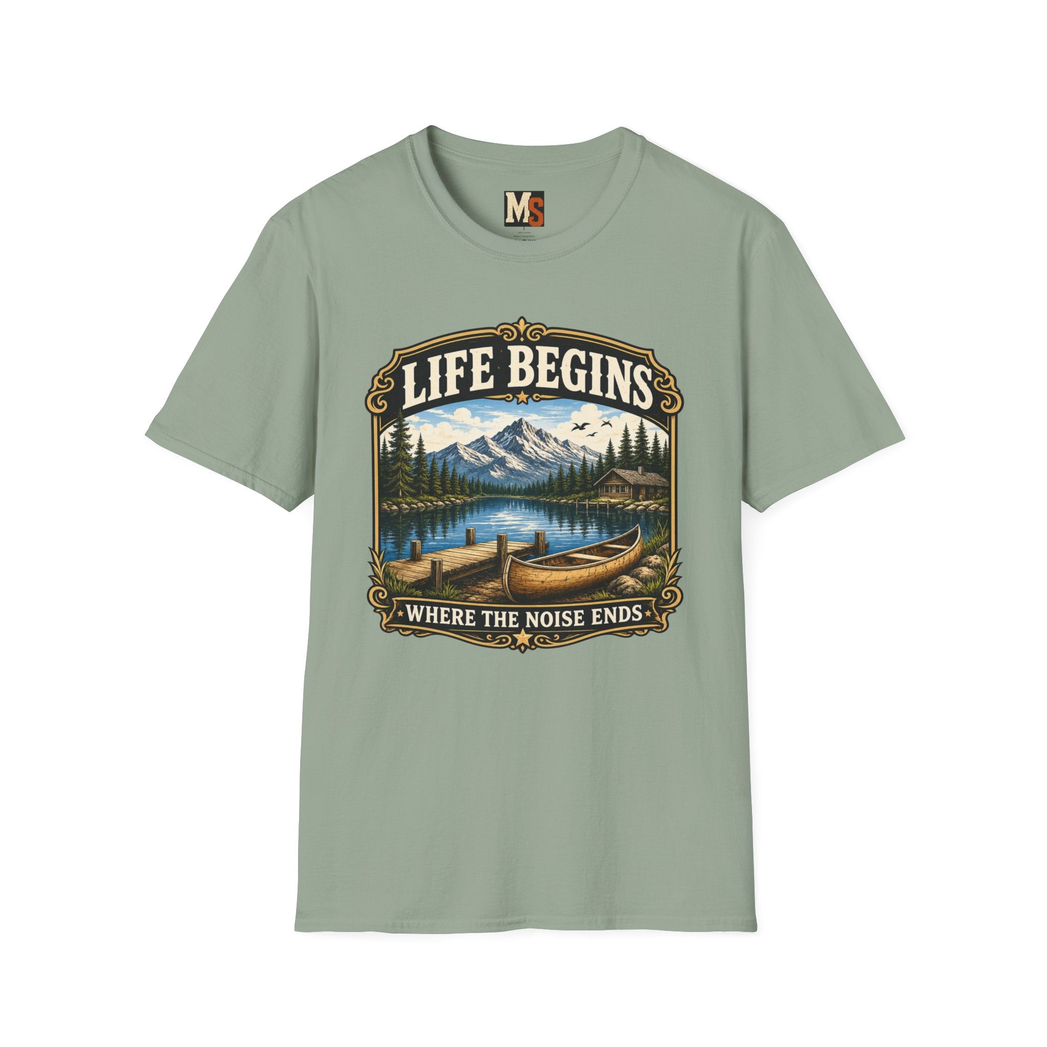 Life begins where the noise ends T-shirt