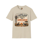 Laatslaap buite die kwessie T-shirt
