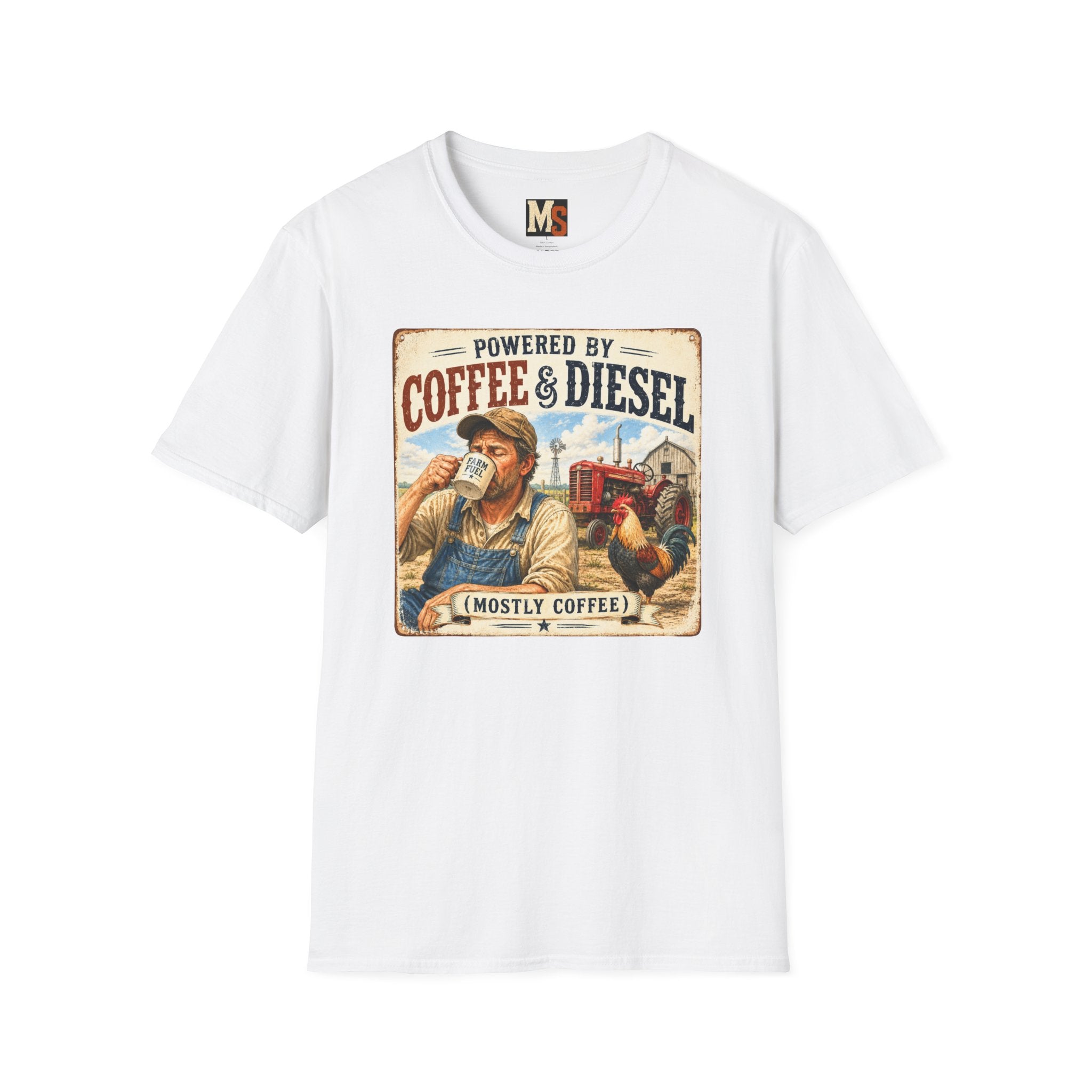Powered by Coffee & Diesel - mostly coffee T-shirt