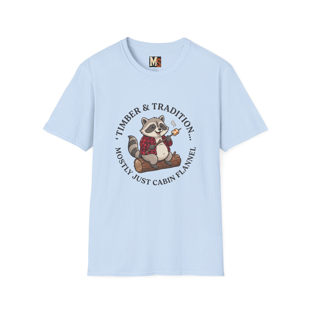Timber & Tradition - mostly just cabin flannel T-shirt