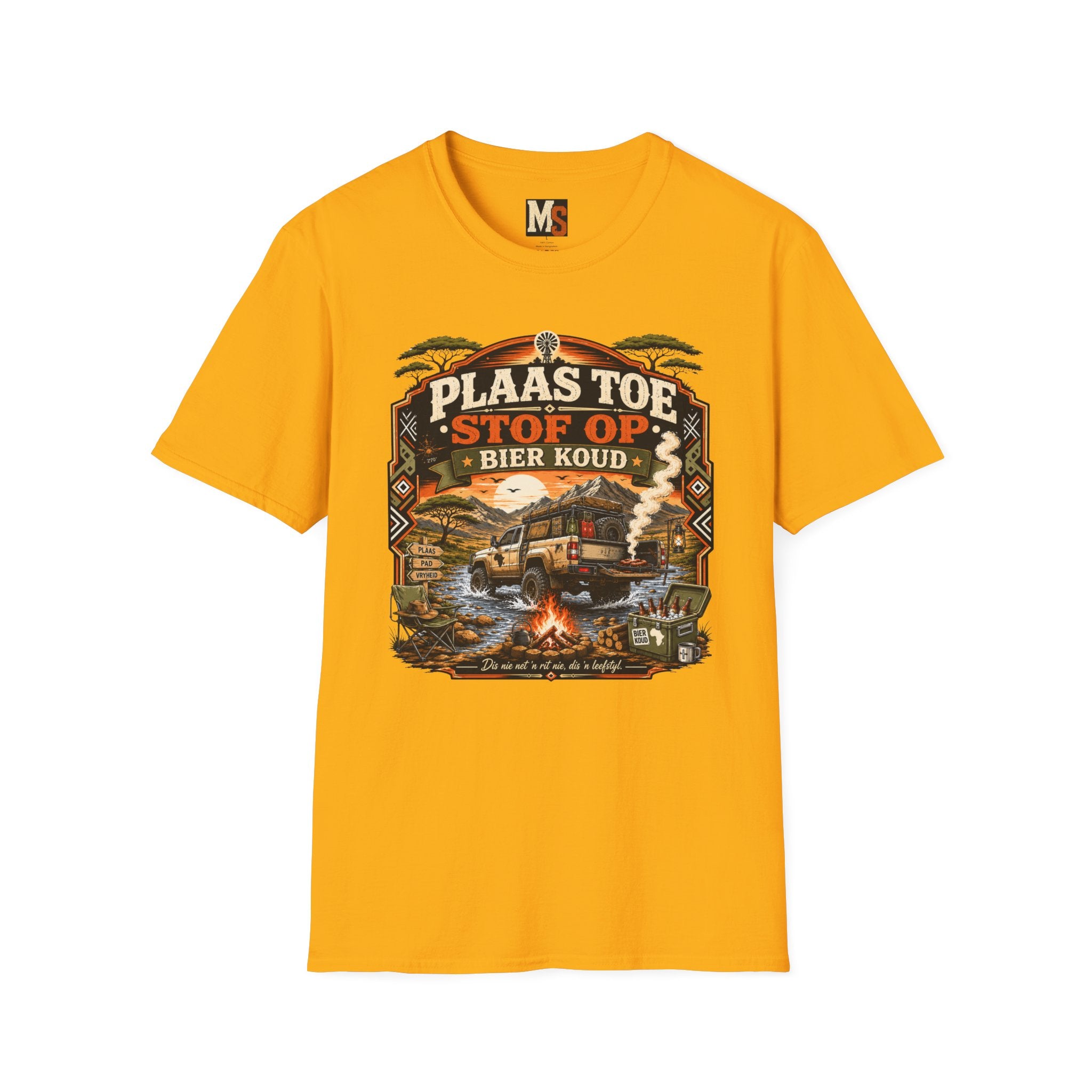 Plaas toe, stof op - Bier koud T-shirt