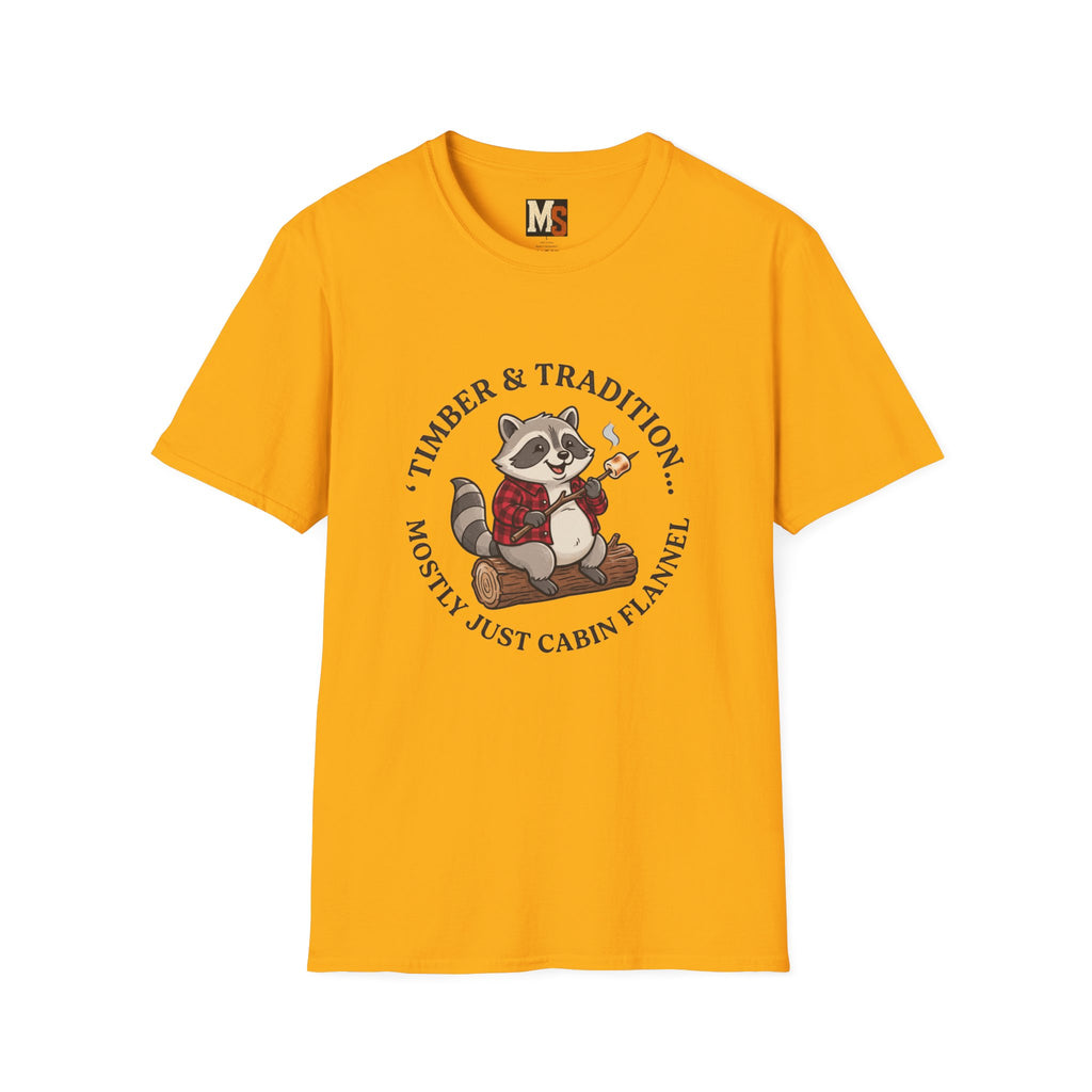 Timber & Tradition - mostly just cabin flannel T-shirt