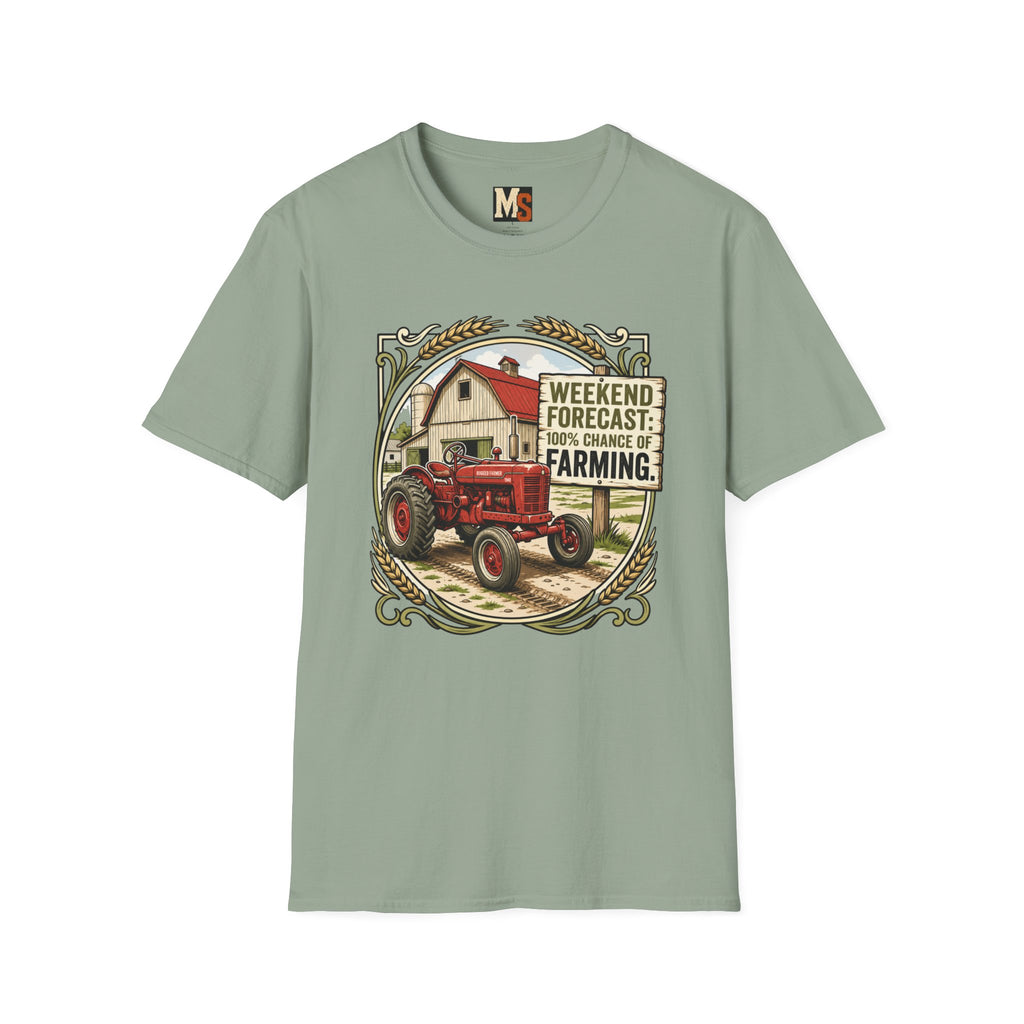 Weekend Forecast - 100% chance of Farming T-shirt