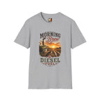 Tractor "Morning Brew" T‑Shirt — Diesel Fuel Farm Sunrise Tee