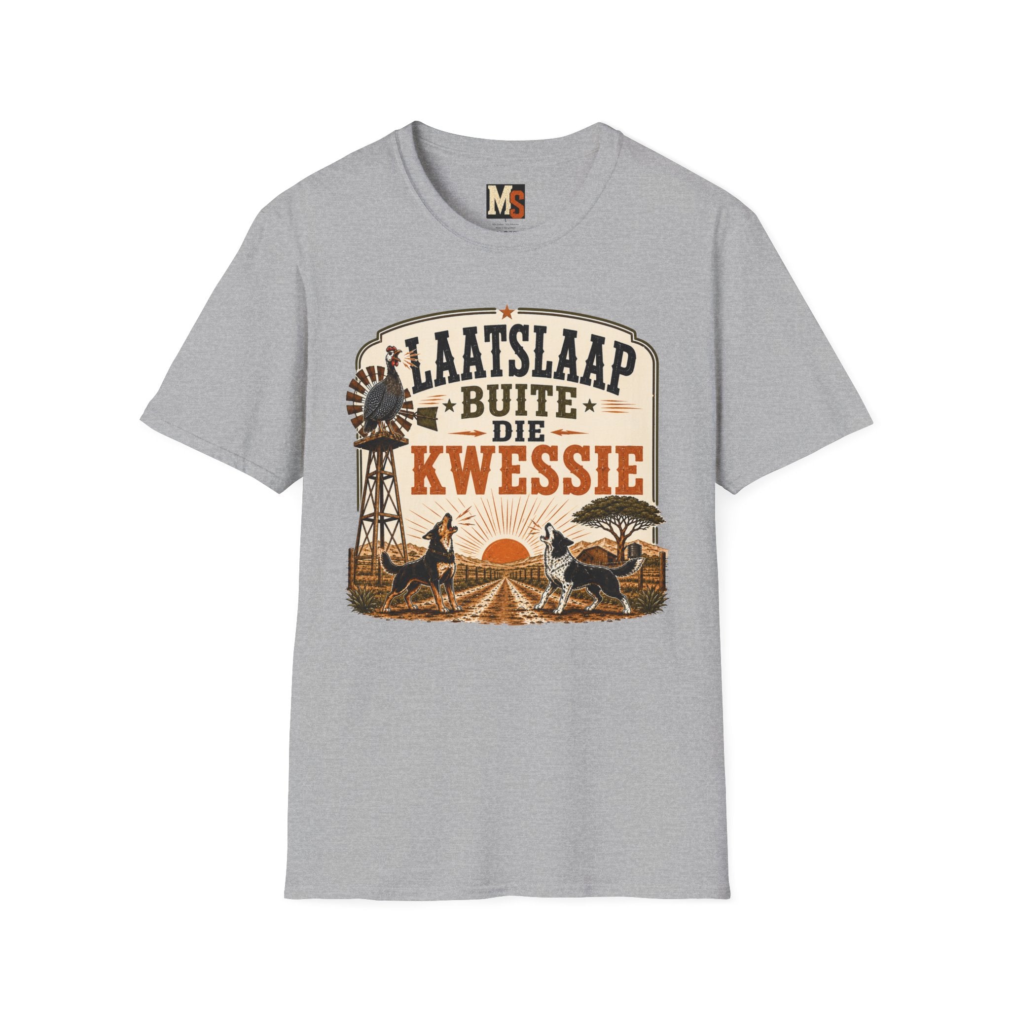 Laatslaap buite die kwessie T-shirt
