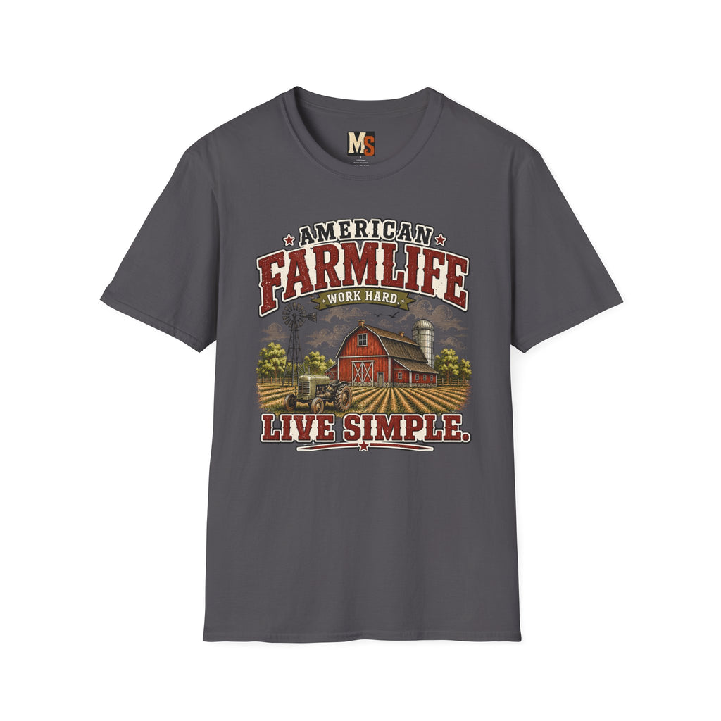 American Farmlife - Work hard, live simple T-shirt