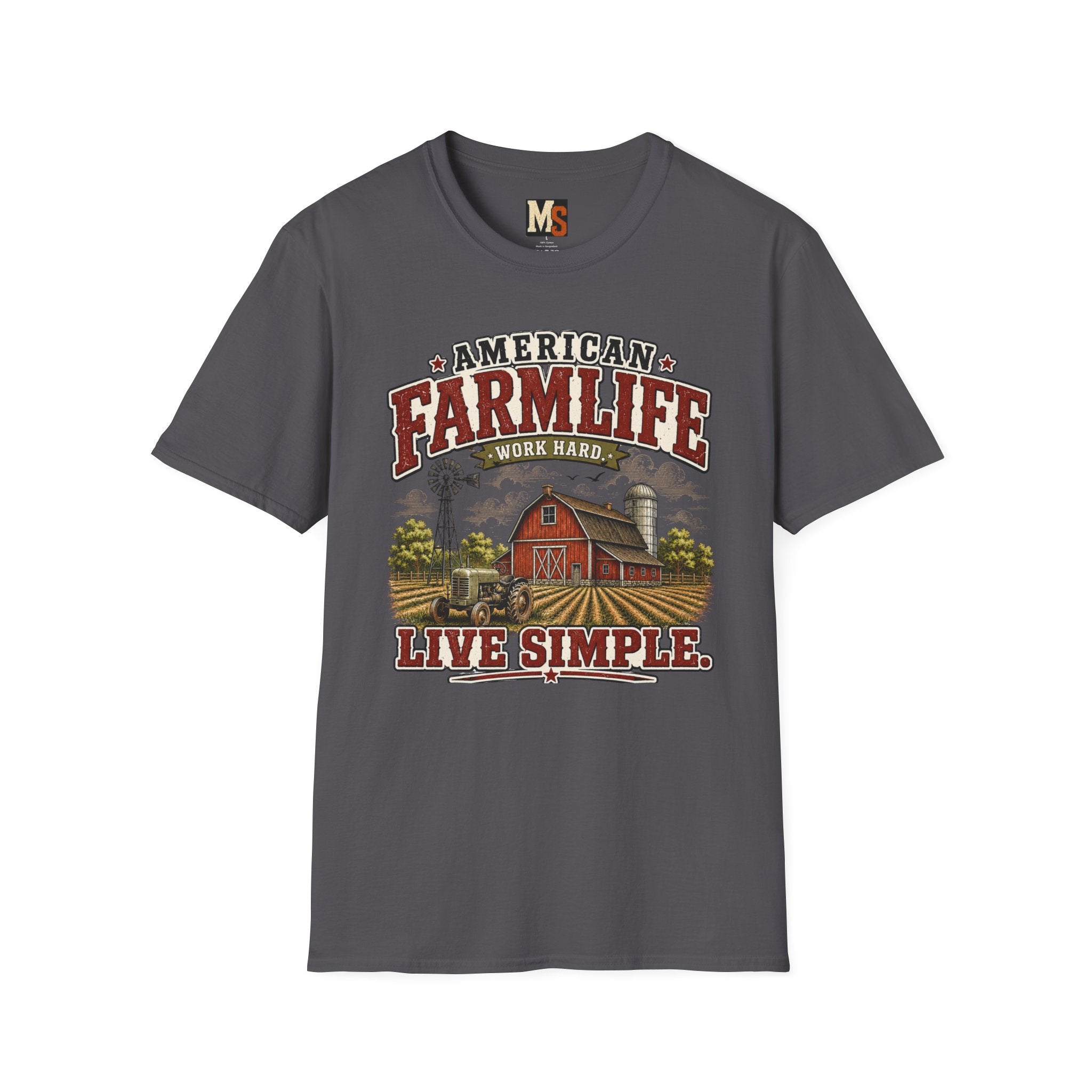 American Farmlife - Work hard, live simple T-shirt