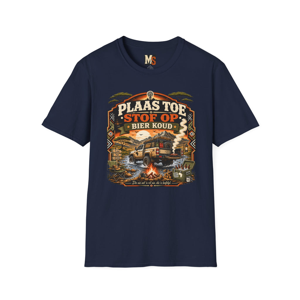 Plaas toe, stof op - Bier koud T-shirt