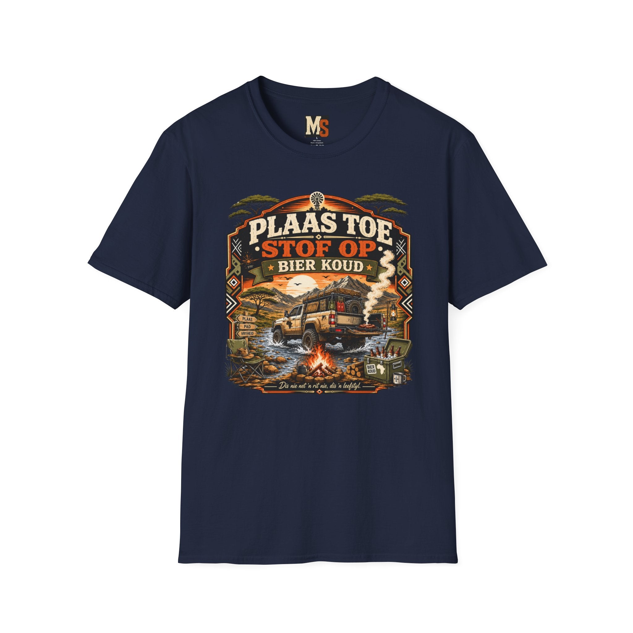 Plaas toe, stof op - Bier koud T-shirt