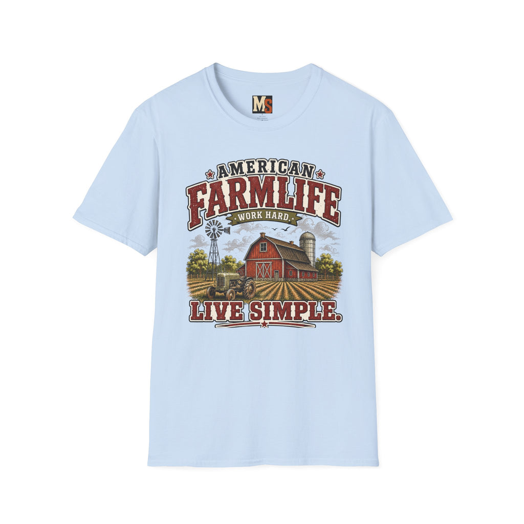 American Farmlife - Work hard, live simple T-shirt