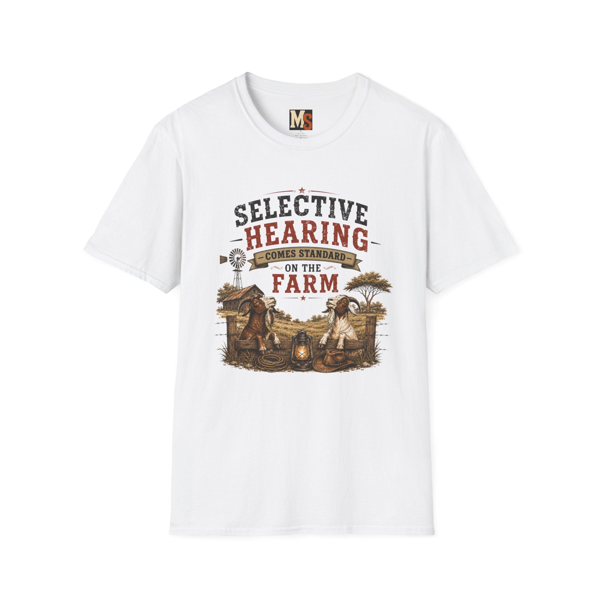 Selective hearing comes standard on the farm T-shirt