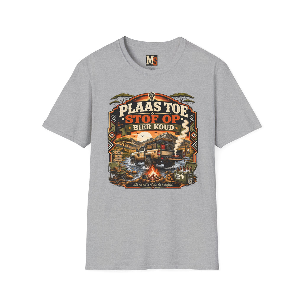 Plaas toe, stof op - Bier koud T-shirt