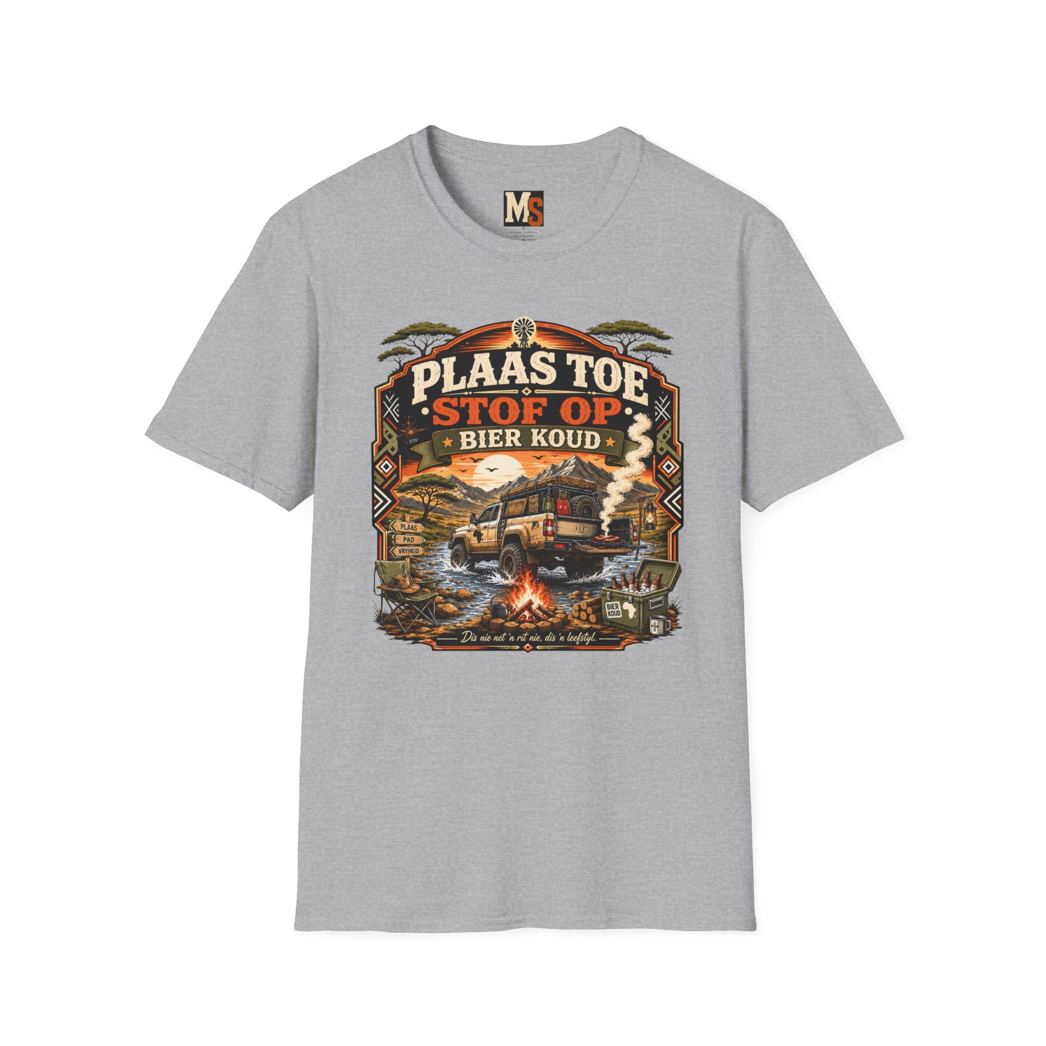 Plaas toe, stof op - Bier koud T-shirt
