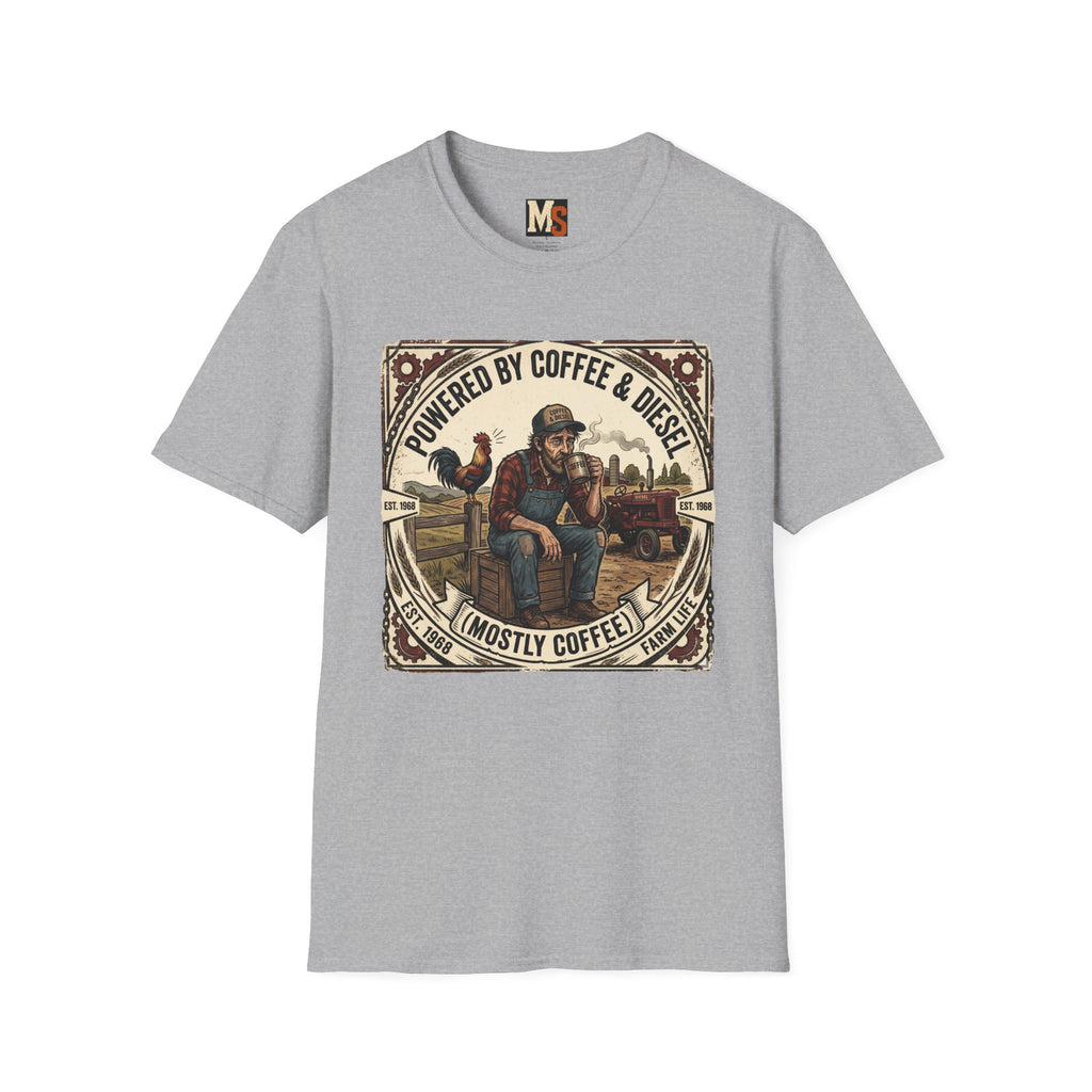 Powered by Coffee & Diesel - mostly coffee T-shirt