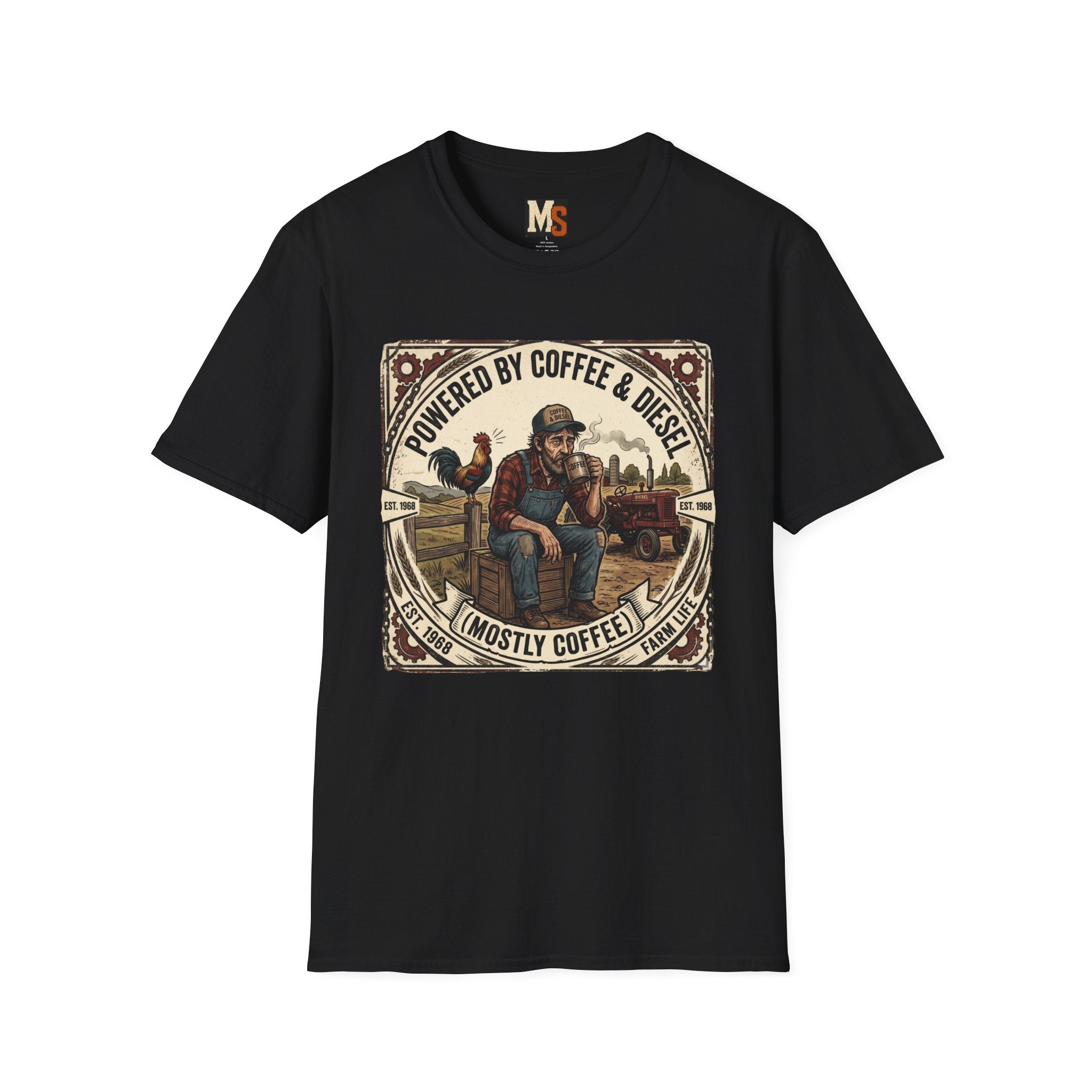 Powered by Coffee & Diesel - mostly coffee T-shirt