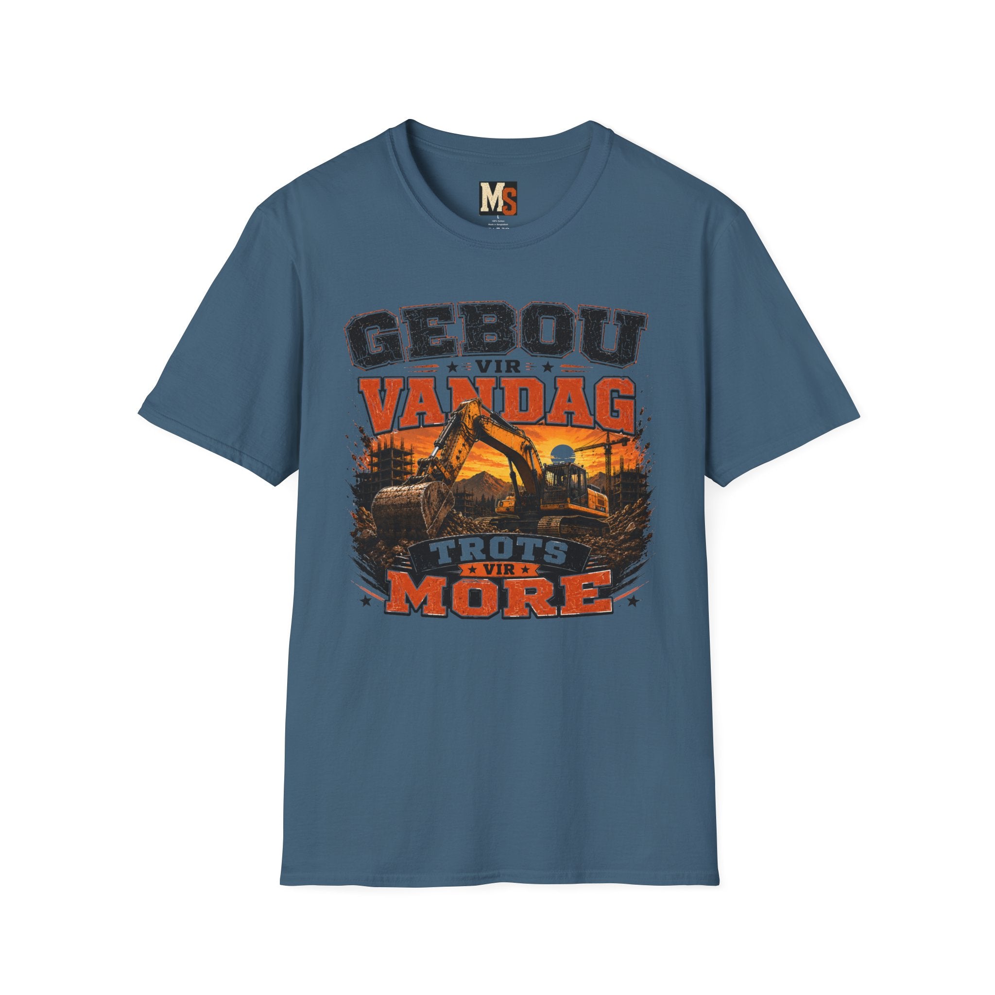 Gebou vir vandag, trots vir more T-shirt