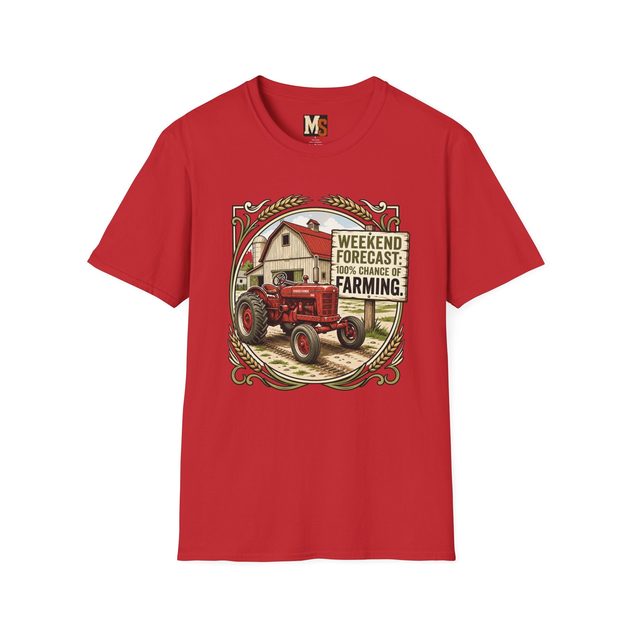 Weekend Forecast - 100% chance of Farming T-shirt