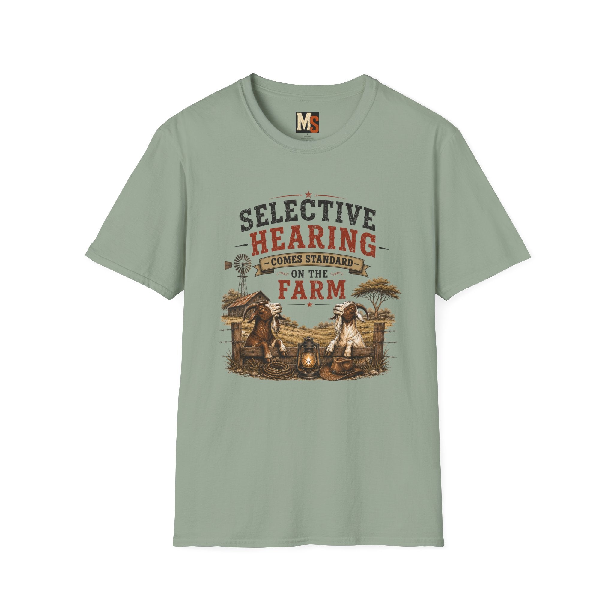 Selective hearing comes standard on the farm T-shirt