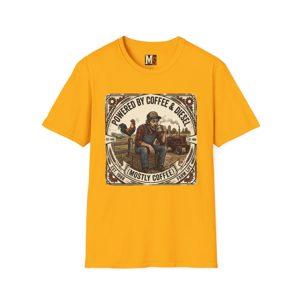 Powered by Coffee & Diesel - mostly coffee T-shirt