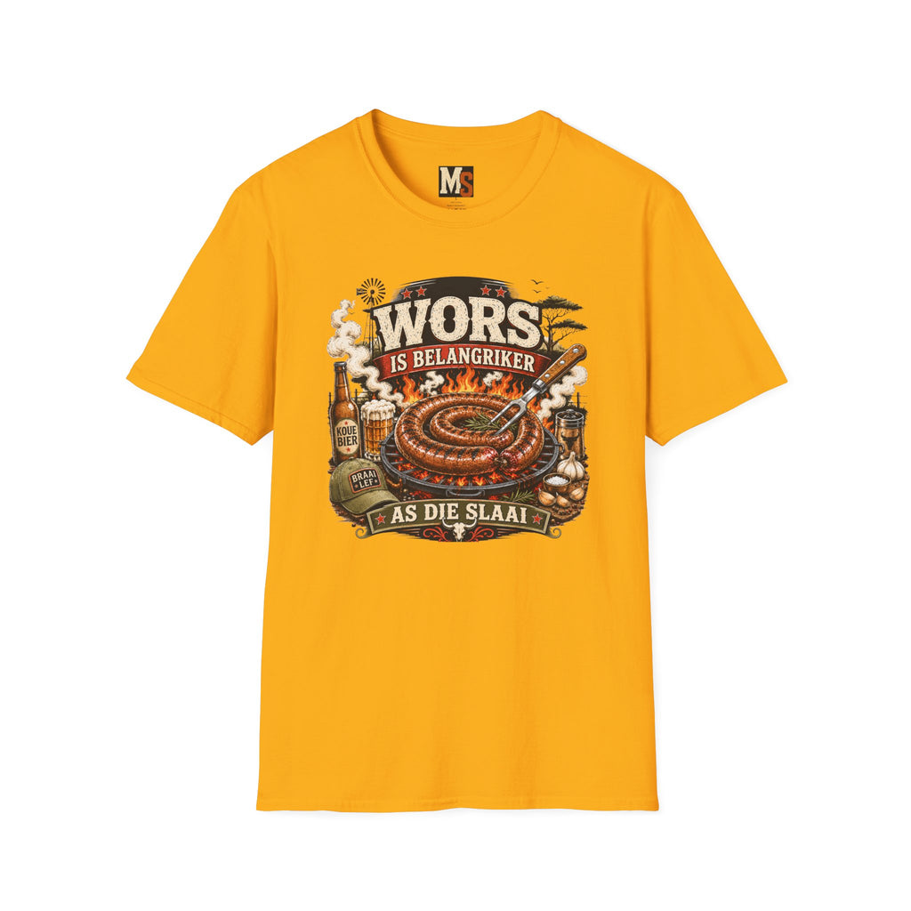 Wors is belangriker as die slaai t-shirt