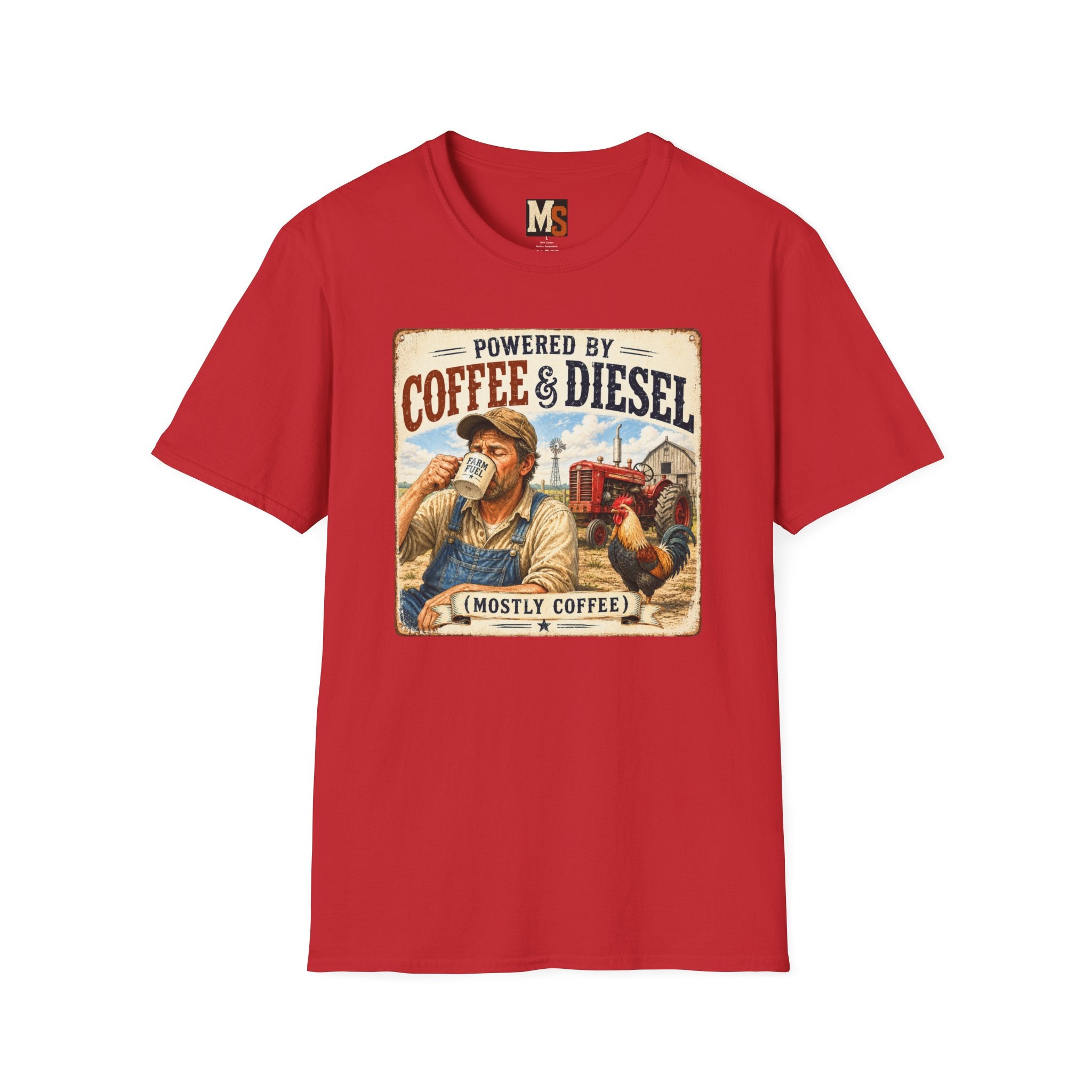 Powered by Coffee & Diesel - mostly coffee T-shirt