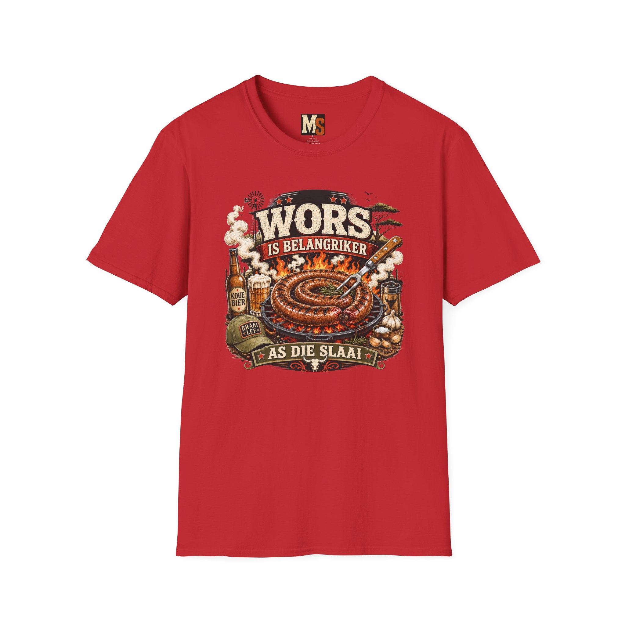 Wors is belangriker as die slaai t-shirt