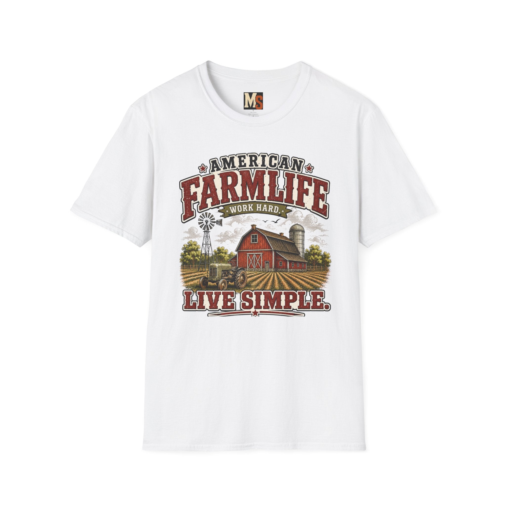 American Farmlife - Work hard, live simple T-shirt