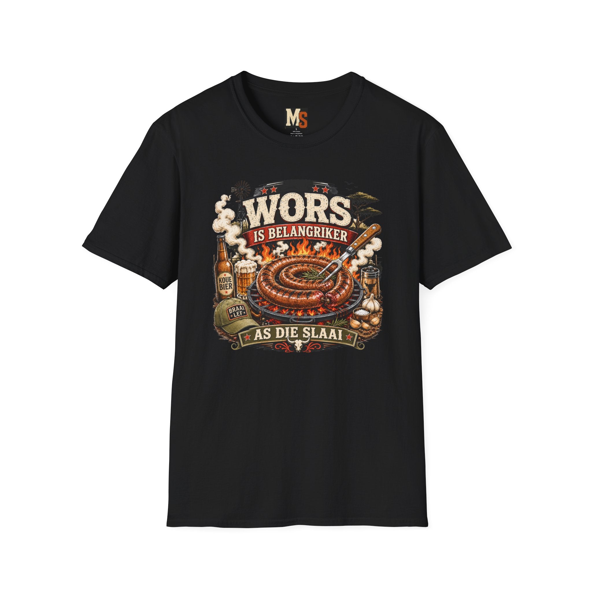 Wors is belangriker as die slaai t-shirt