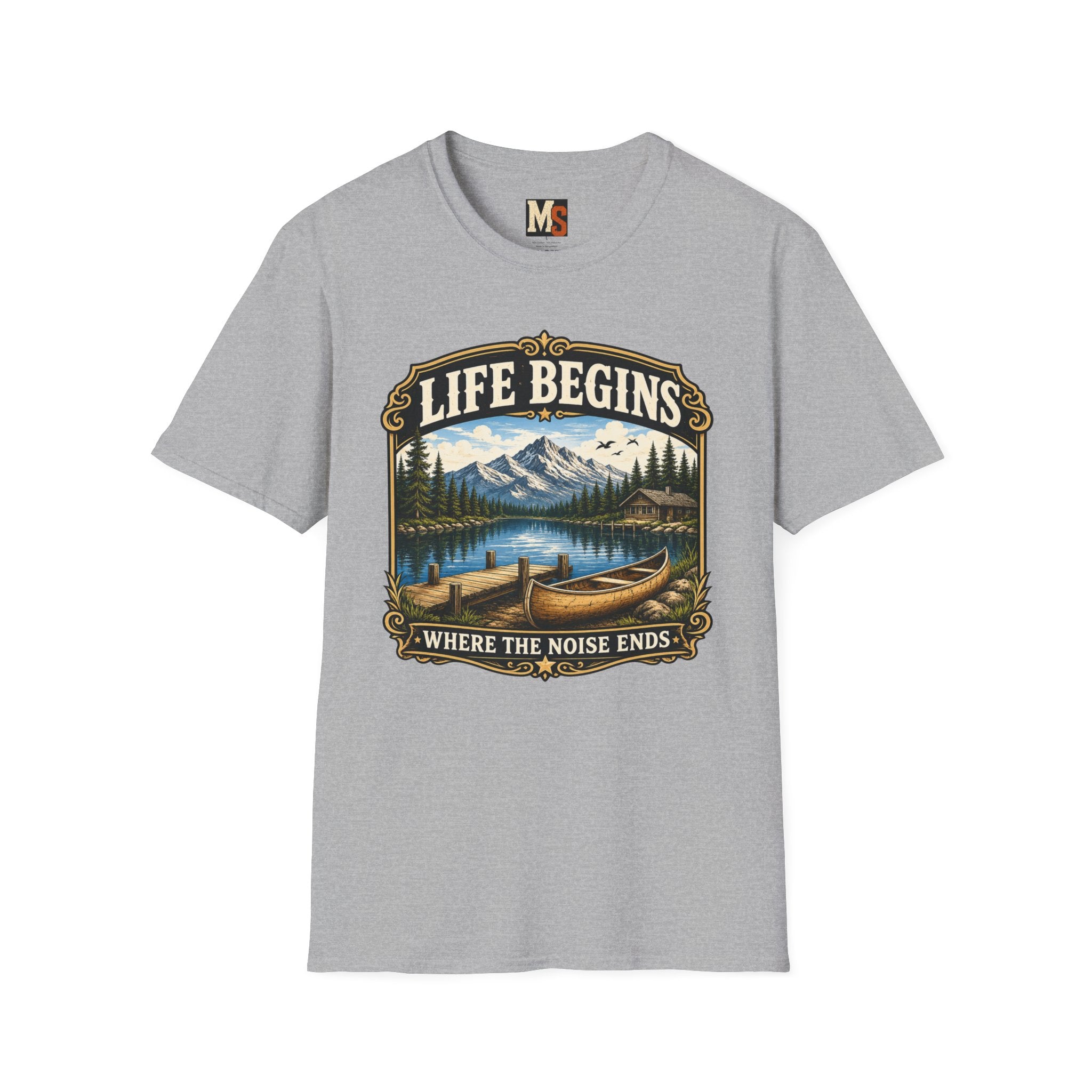 Life begins where the noise ends T-shirt