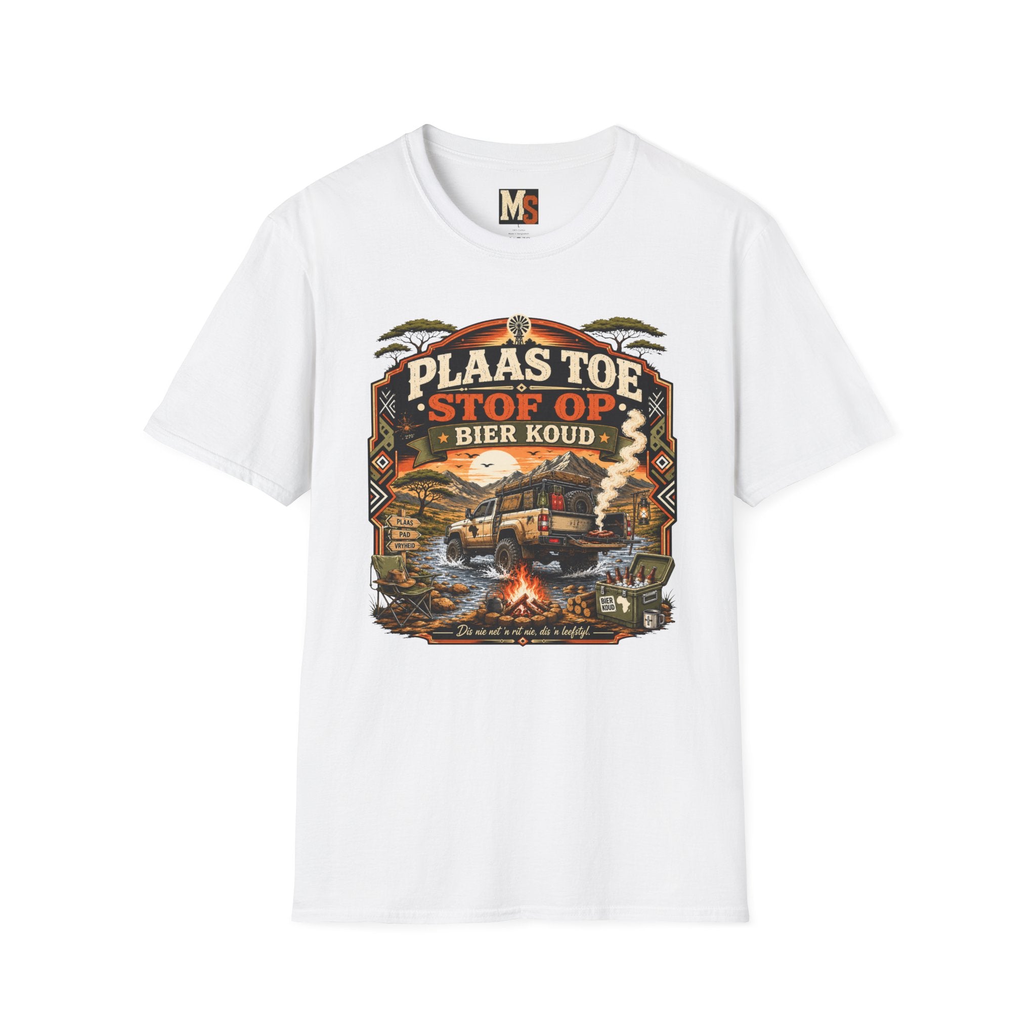 Plaas toe, stof op - Bier koud T-shirt