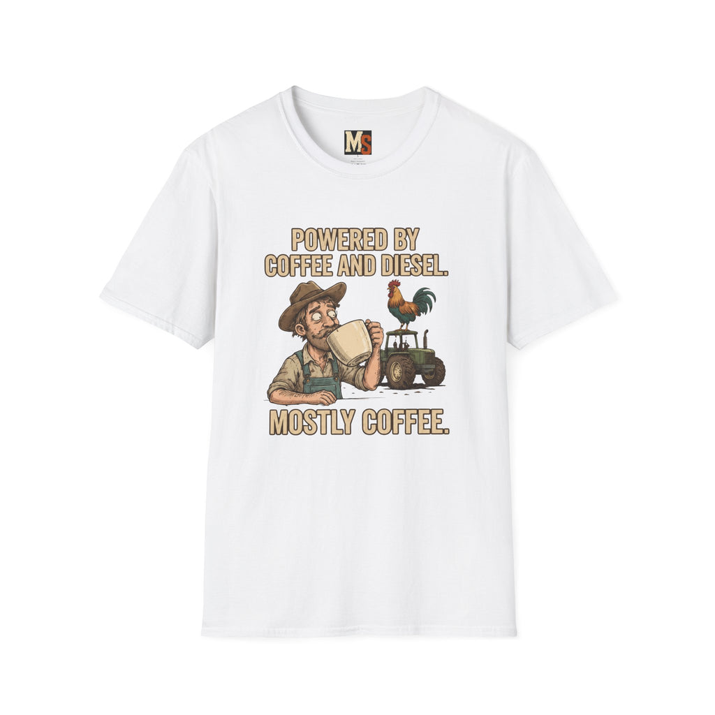 Powered by Coffee and Diesel - mostly coffee T-shirt