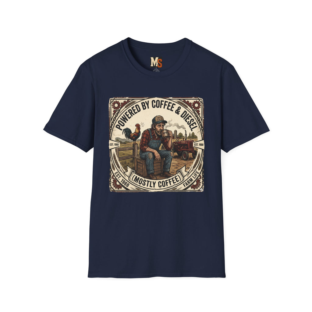 Powered by Coffee & Diesel - mostly coffee T-shirt