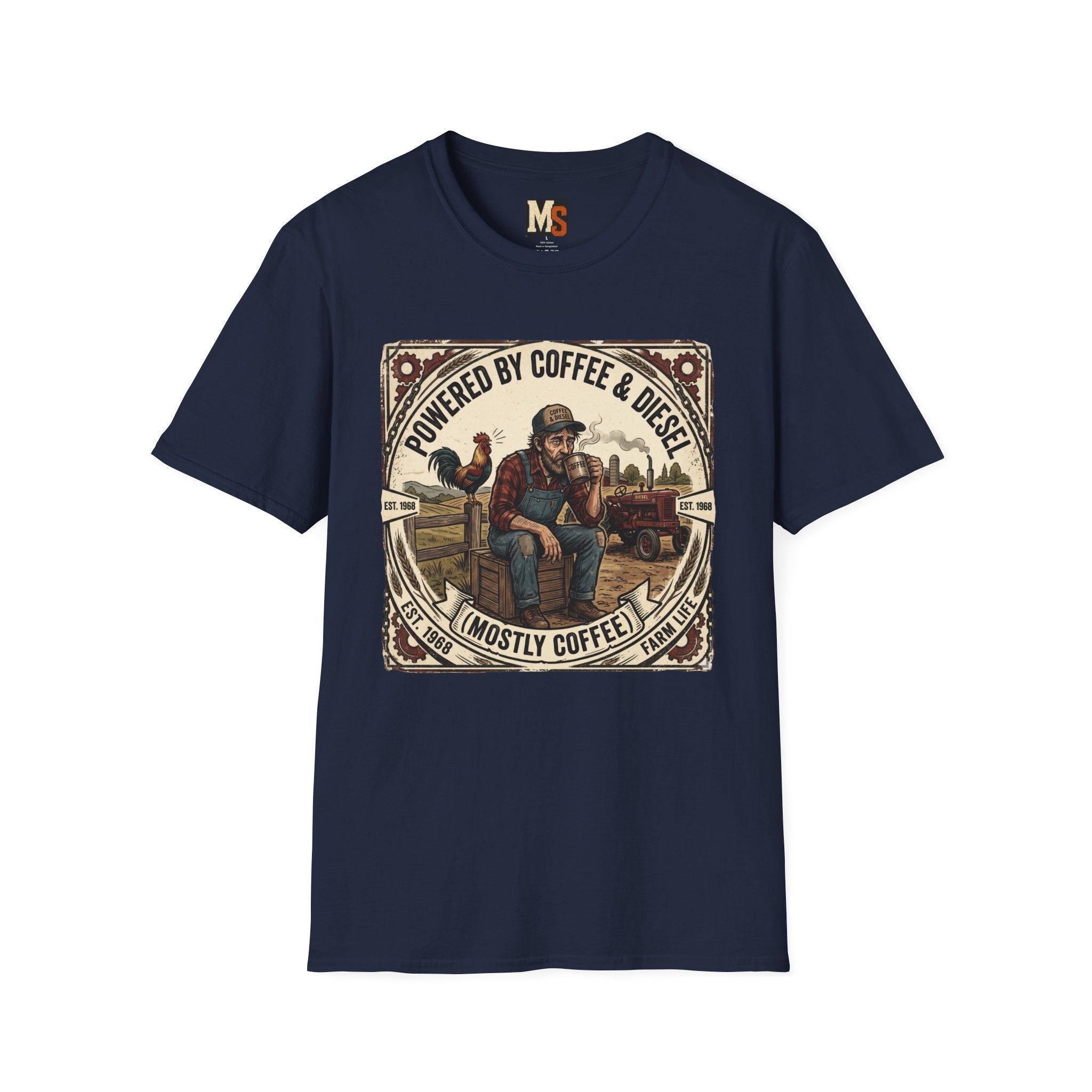 Powered by Coffee & Diesel - mostly coffee T-shirt
